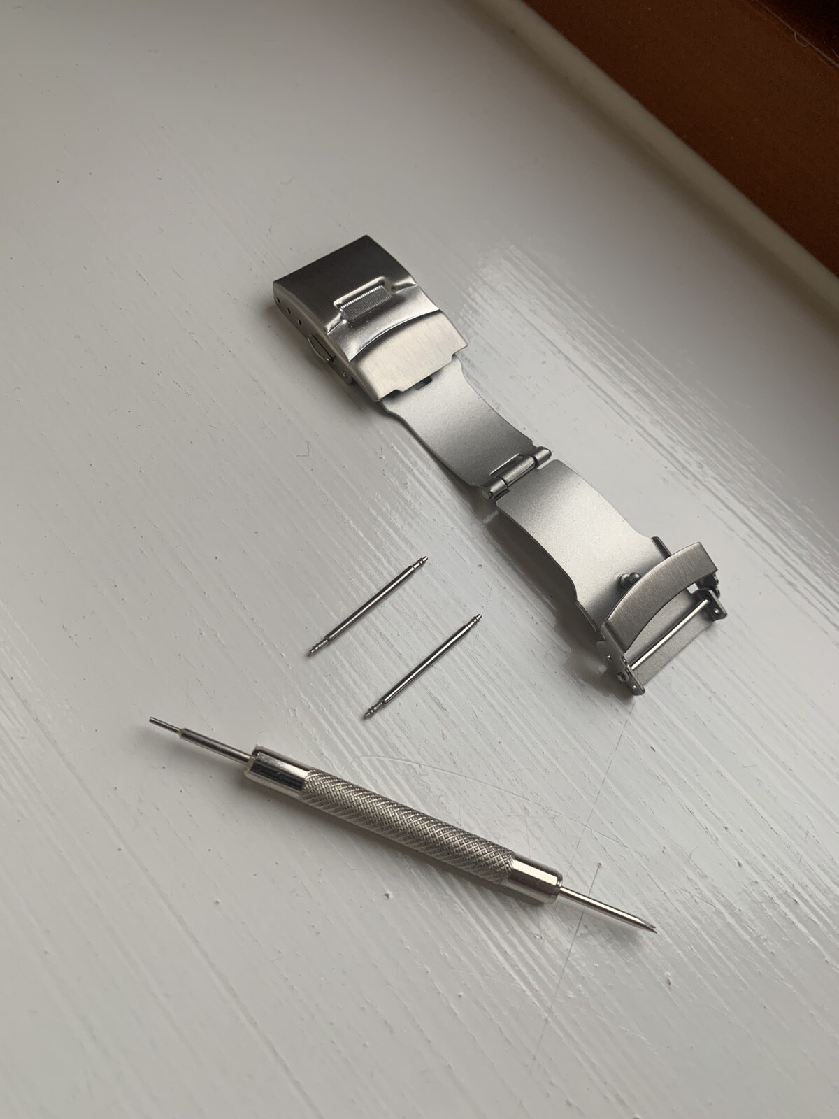 Bracelet Buckle Stainless Steel 18mm Push Button Deployment Watch Clasp BARGAIN!