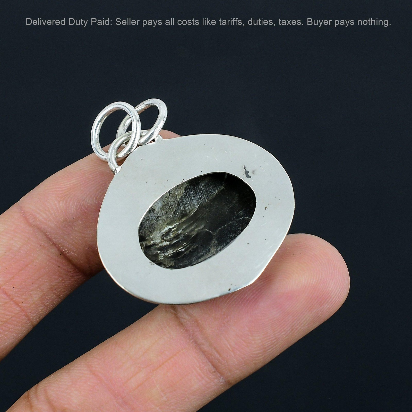 June Oval Natural Mother Of Pearl Artisan Birthday Pendant 925 Sterling Silver