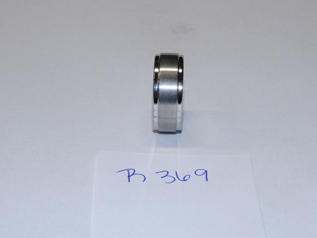 Triton Tungsten Carbide Wedding Ring 9mm Size 10 Silver w/ Thick Ctr. #R369