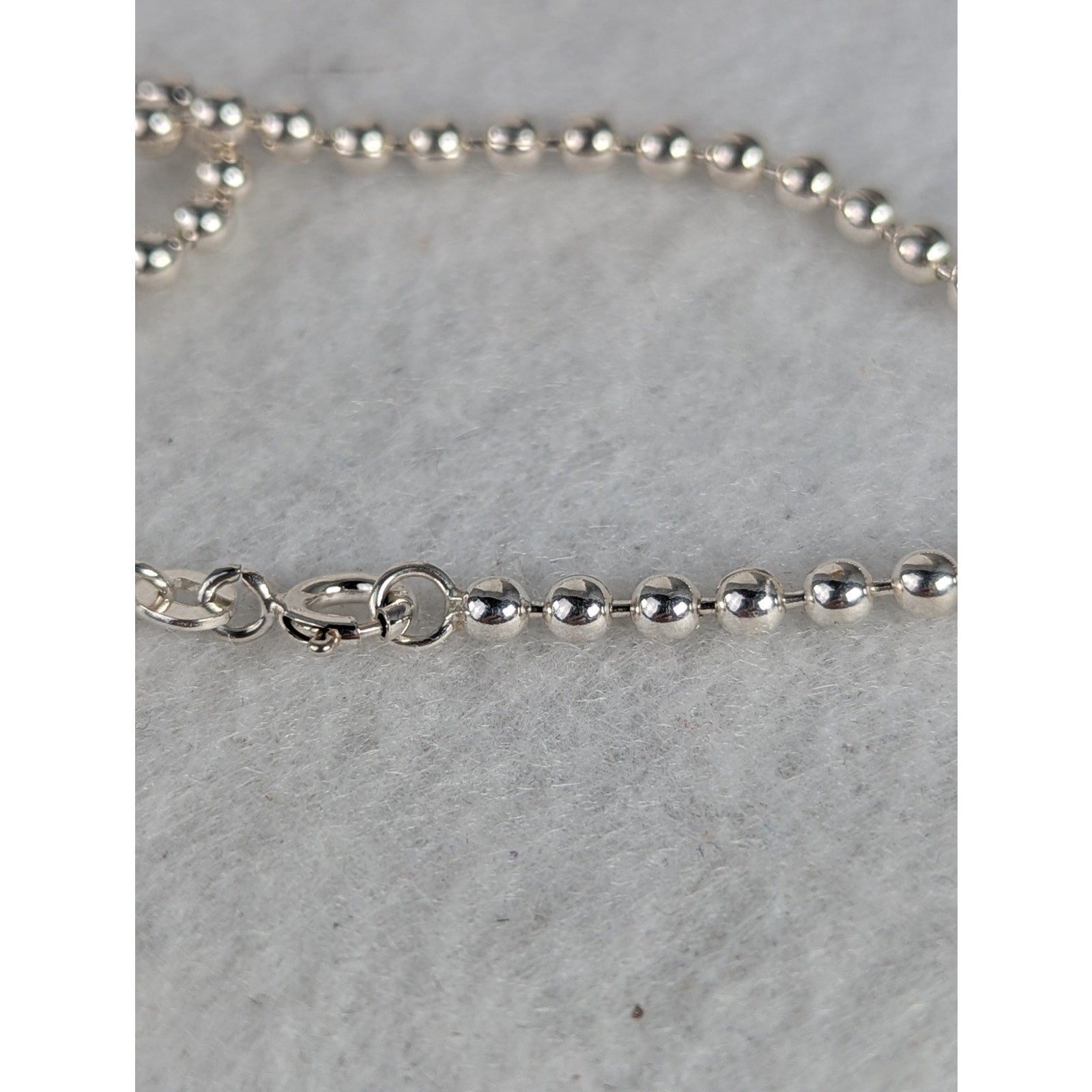 Picasso marble Sterling large pendant set in asymmetrical bezel + ball chain NWT