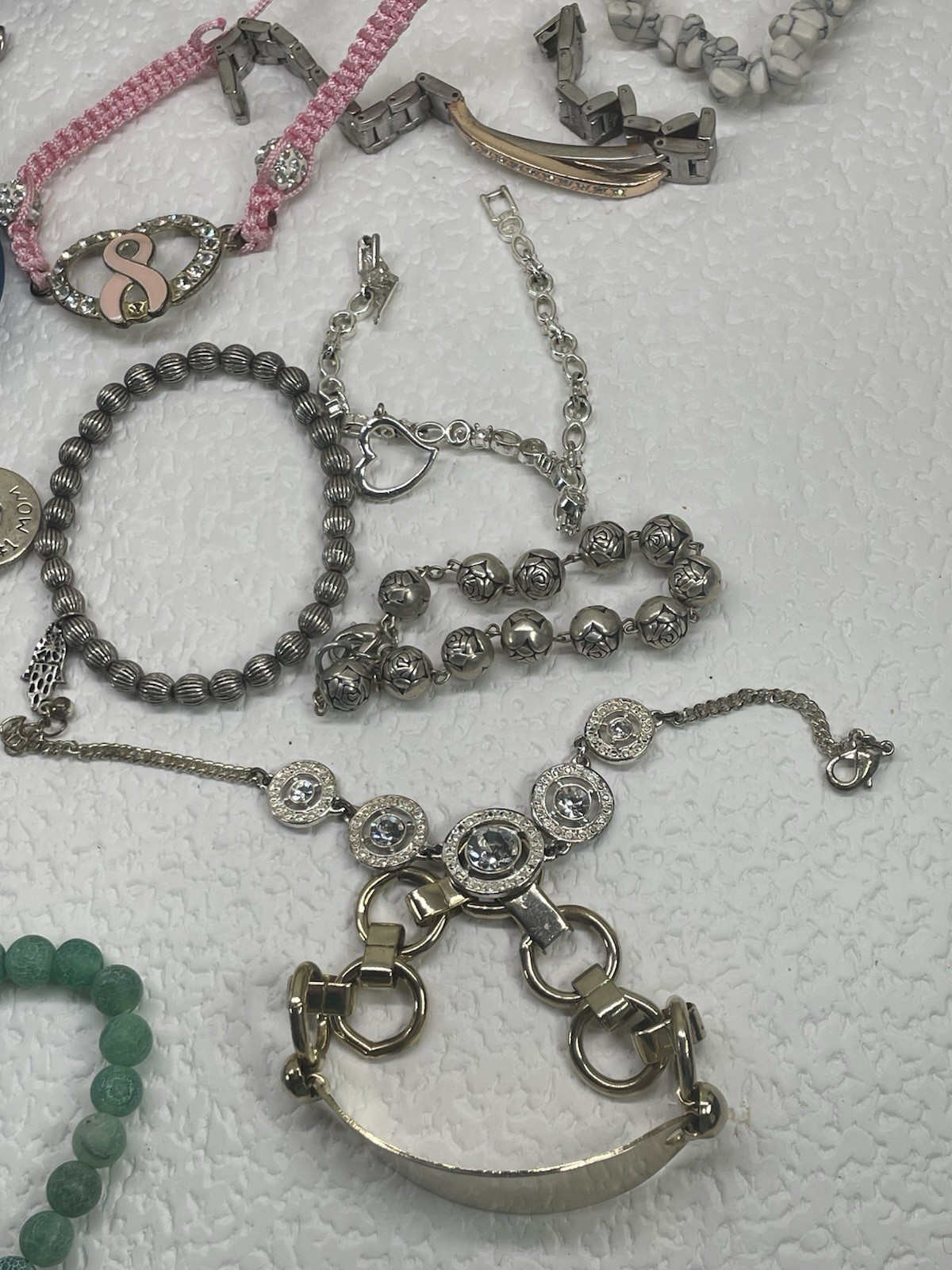 Lot of Assorted Sizes Mix 30+ Pieces Necklaces, Bracelets Gold Copper Tone