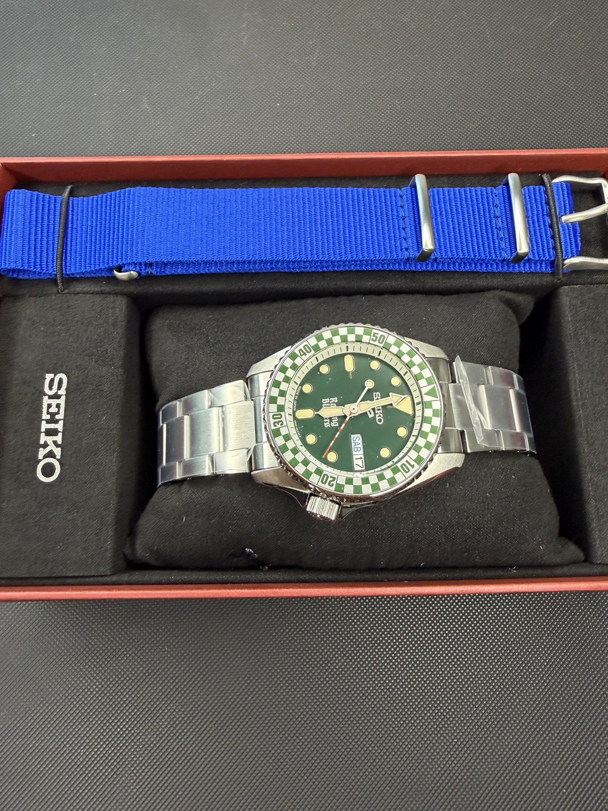 Seiko 5 x Rowing Blazers Green Dial Automatic Day/Date, Bracelet+NATO Strap
