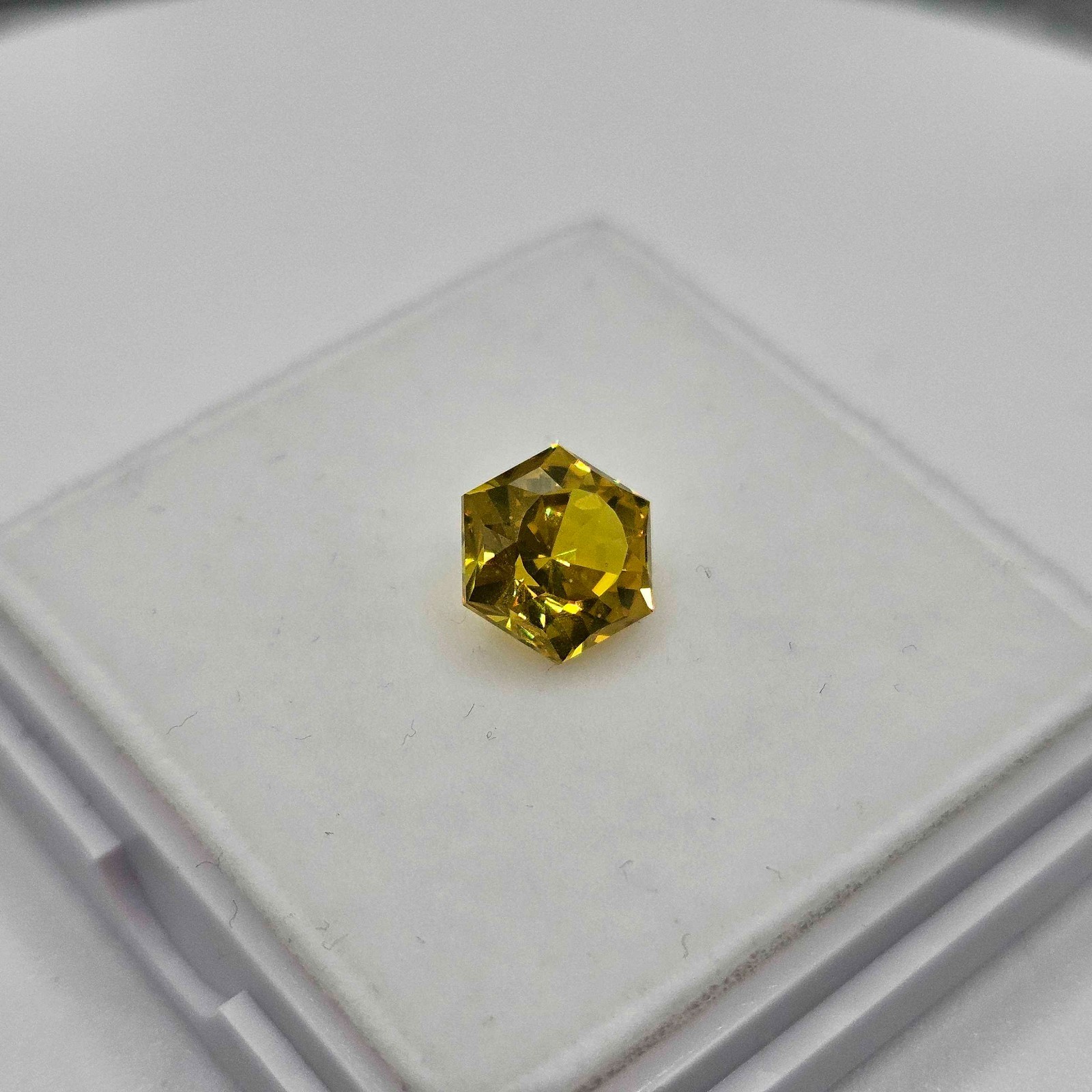 Artisan YAG Garnet 3.705ct Prism glow | Radiant Brilliant Hexagon | LAB