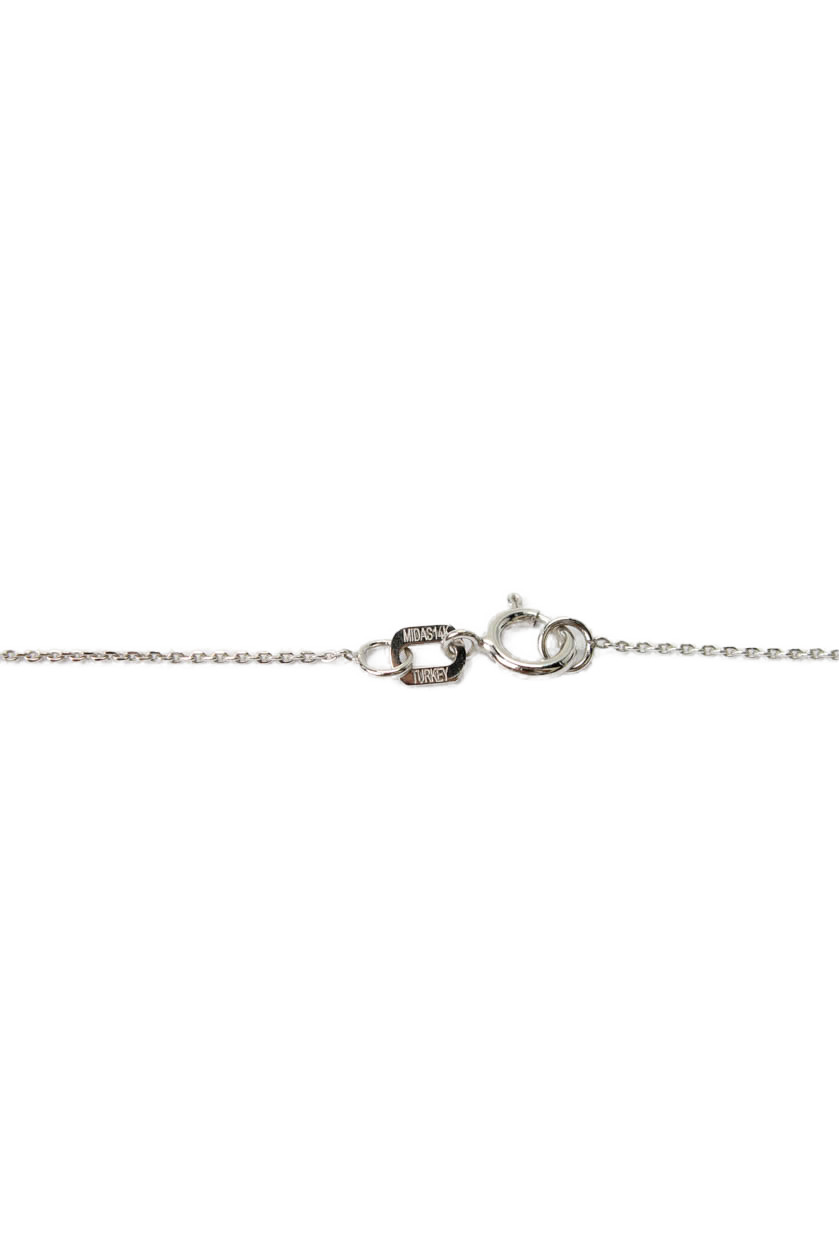 Midas Womens 14k W Gold ~.45CT Lab Created Diamond Pendant Necklace 16″ 1g