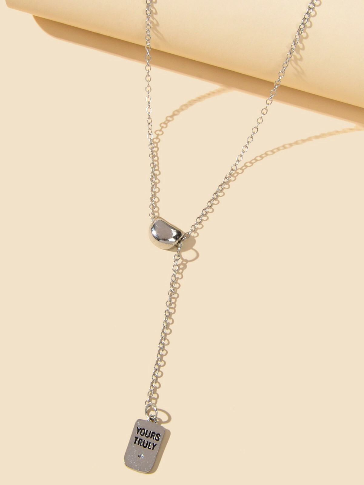 Punk Hip Hop Jewelry Silver Chain Yours Truly Necklace Trendy Accessories