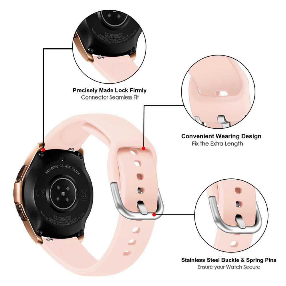 For Samsung Galaxy Watch 3 45mm 46mm Gear S3 Classic Silicone 22mm Band Strap SL