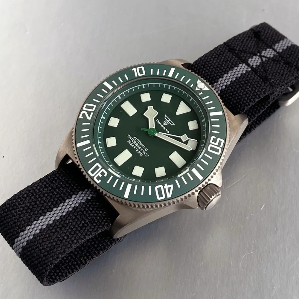 Tandorio 42mm Titanium Tactical Frog Dive Watch NH35/PT5000 Sapphire 20ATM Men