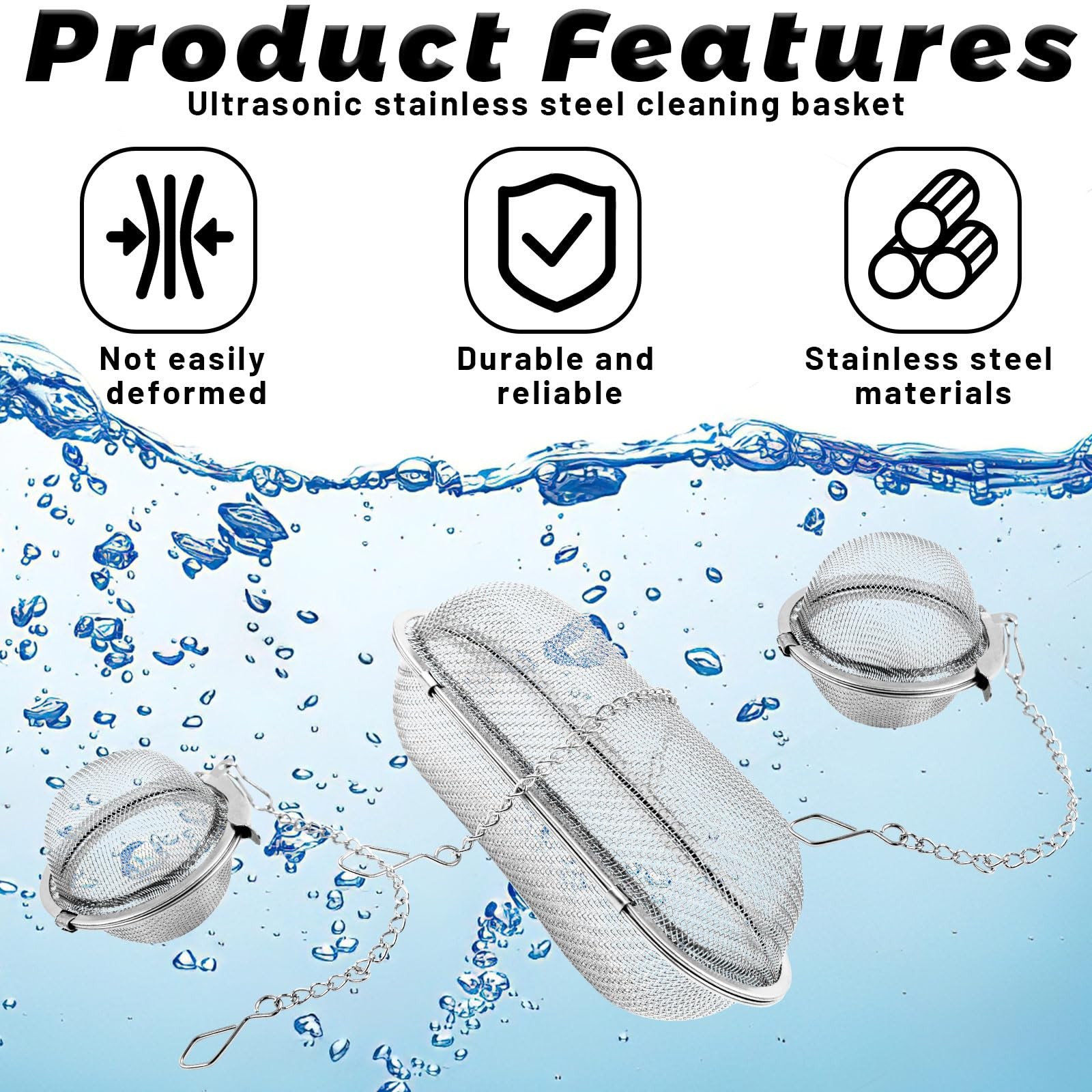 5 Pcs Ultrasonic Cleaner Basket, Stainless Steel Basket for Ultrasonic, Stain…