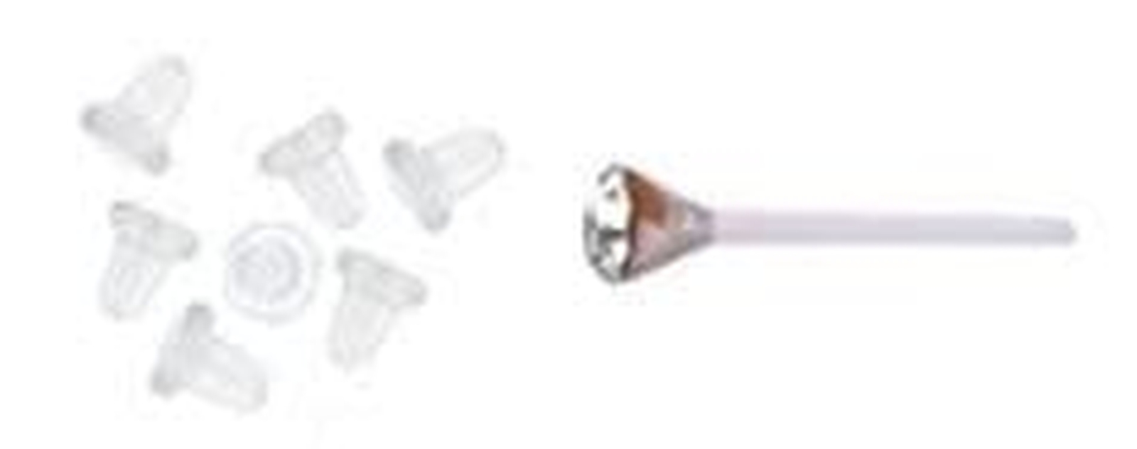 18 to 54 Pairs Multi Colors Clear Crystal Acrylic Nylon Plastic Posts Medical…