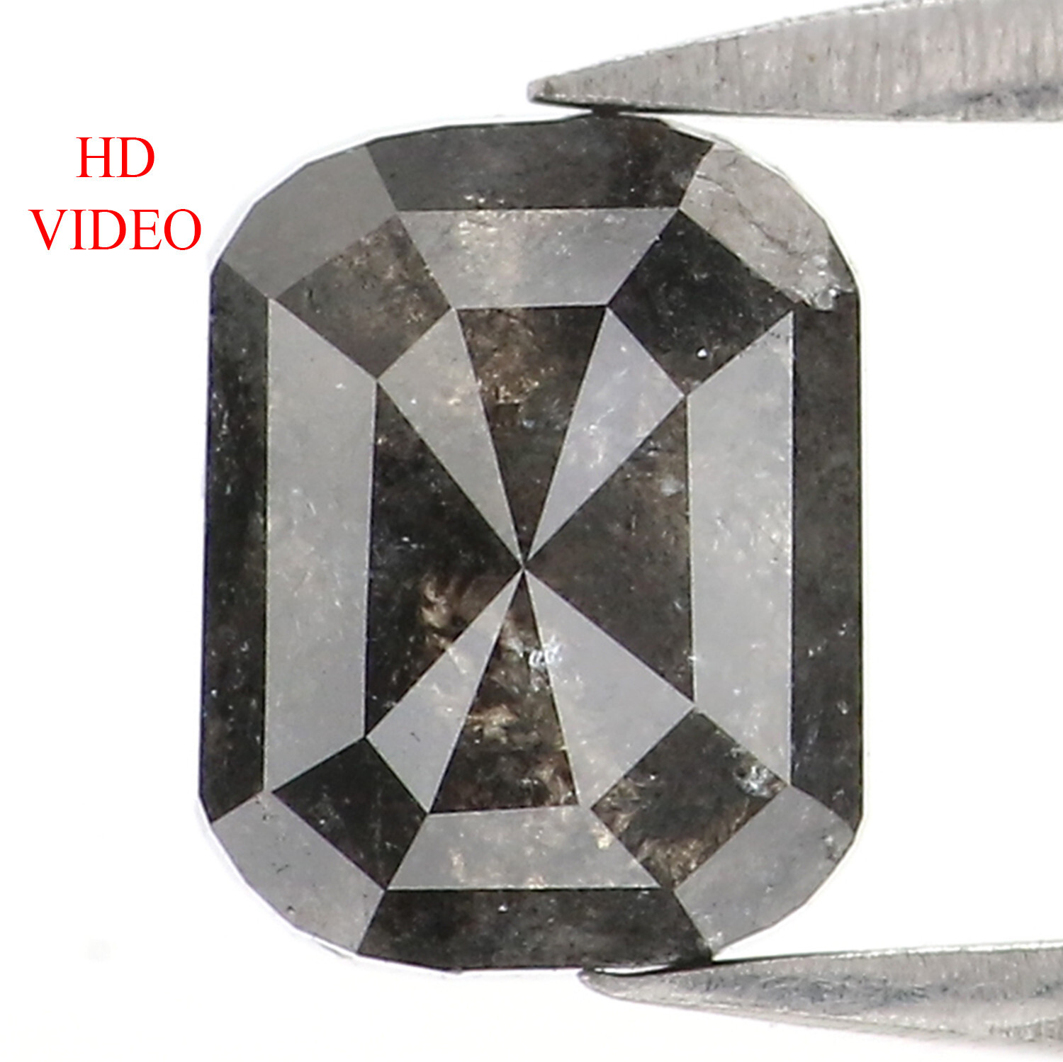 1.15 CT Natural Loose Cushion Cut Diamond 6.40 MM Salt And Pepper Diamond LQ2857
