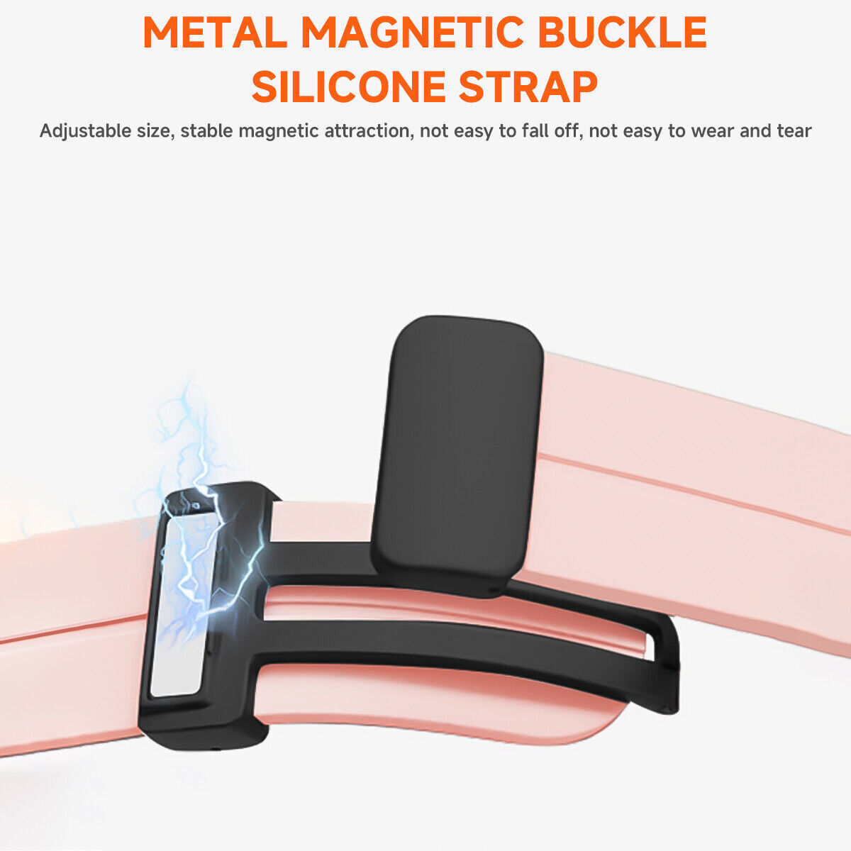 Metal Magnetic Buckle Strap For Samsung Galaxy Watch 7 Ultra 47mm Silicone Band