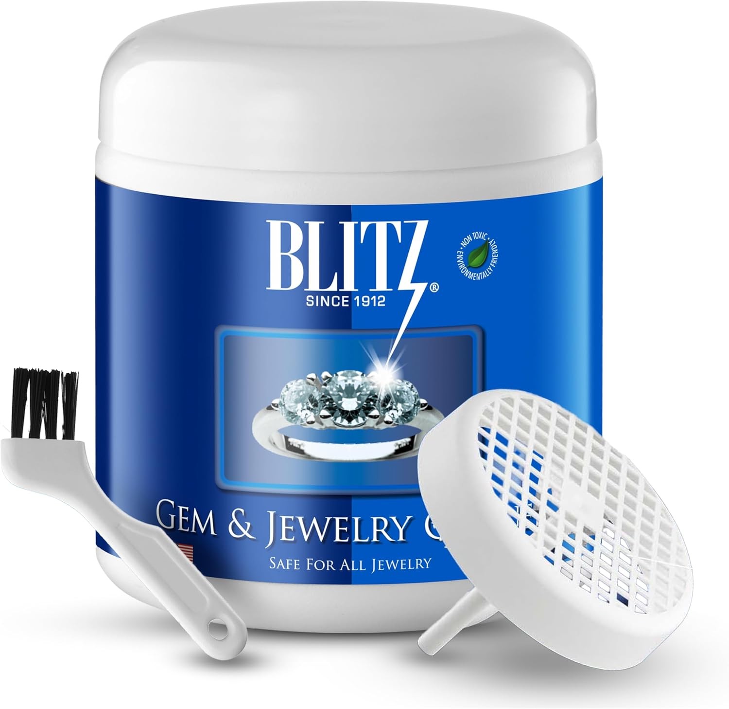 Jewelry Cleaner Liquid Gold Silver Platinum Gem Cleaning Solution Non Toxic 8oz