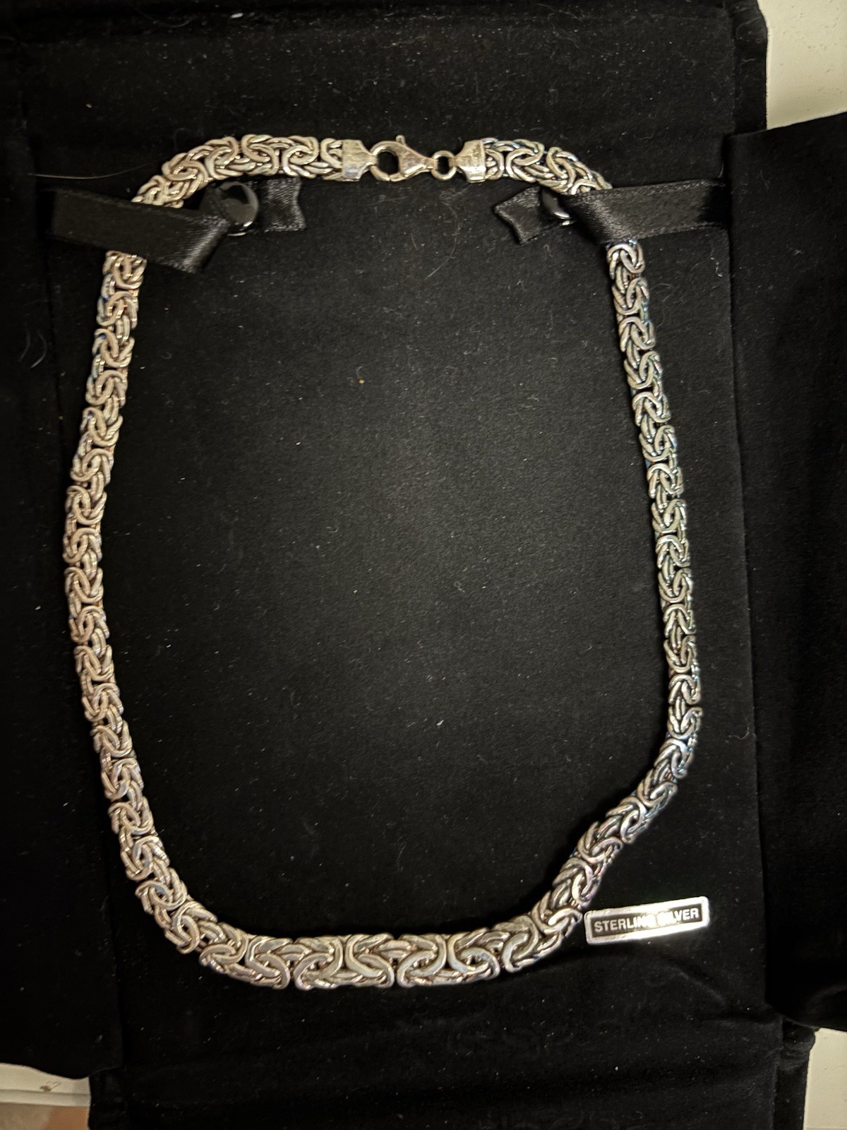925 Sterling Silver 18 Inch Byzantine Chain Necklace