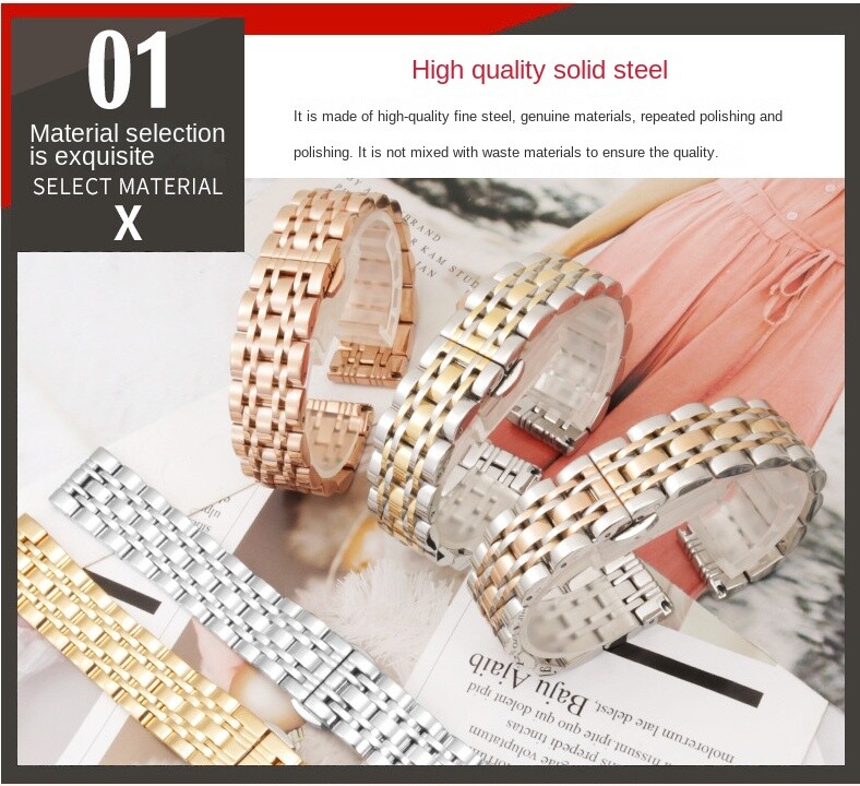 Premium Stainless Steel Watch Strap Metal Bracelet12 14 16 18 20 22mm for Armani