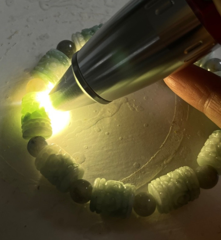 Natural Burmese Jadeite Bracelet Type A Hand-Carved Barrel Beads 184.25ct Myanma
