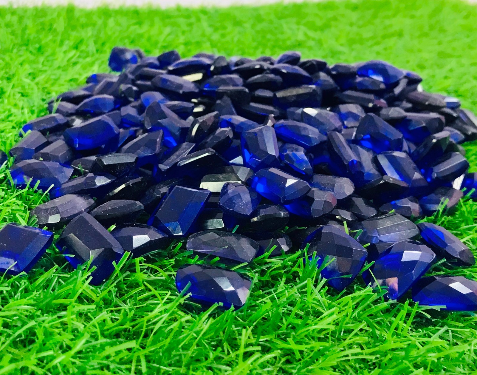 Faceted Dark Blue Topaz Hydro Quartz Octagon Loose Gemstone