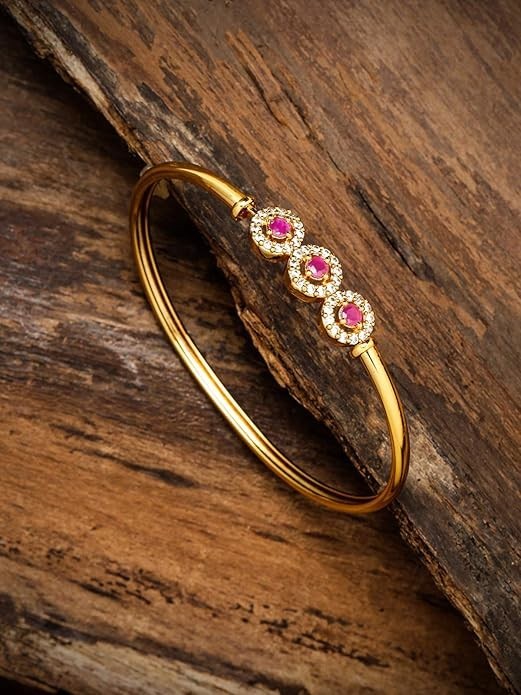 Modern Indian Bracelet Gold Tone Crystal Adjustable Fashion Jewelry Gift