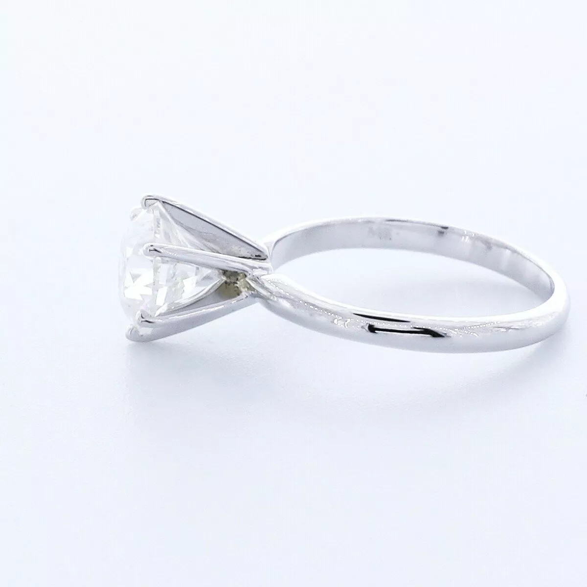 Solitaire Engagement Ring 14K Gold Classic 1.56 CT Round Lab-Grown Diamond D VS2