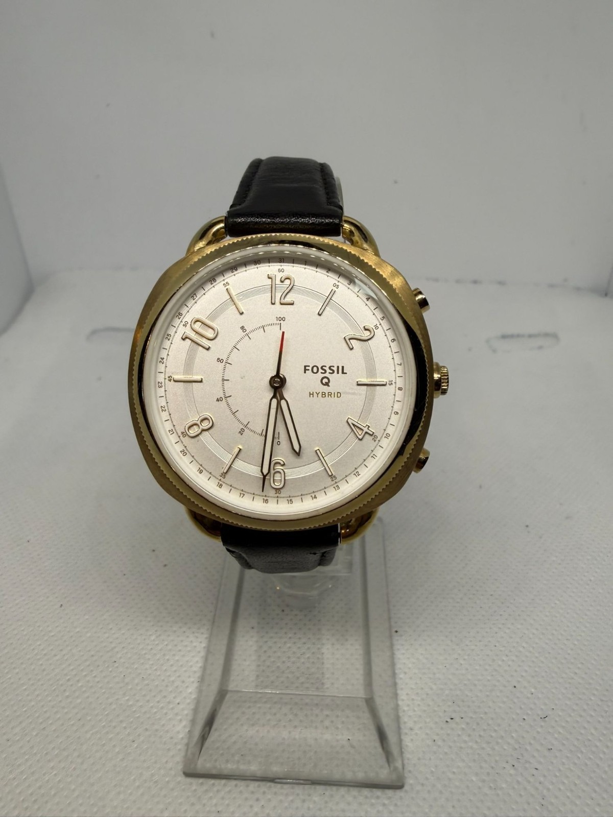 Fossil Q Accomplice FTW1201 Women’s 38mm Gold-Tone Hybrid Smartwatch Leather