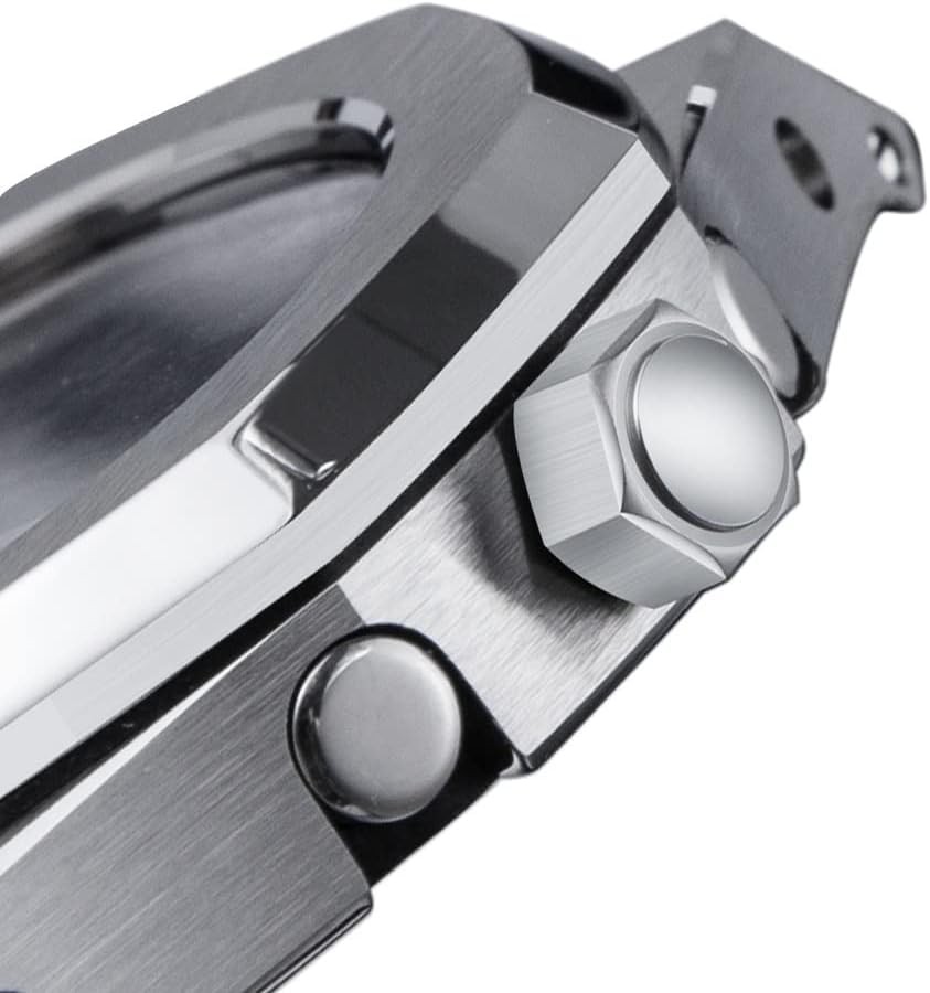 Case Band Mod Kit Bezel Crown Silicone Strap Silver Black GA-2100 GA-2110