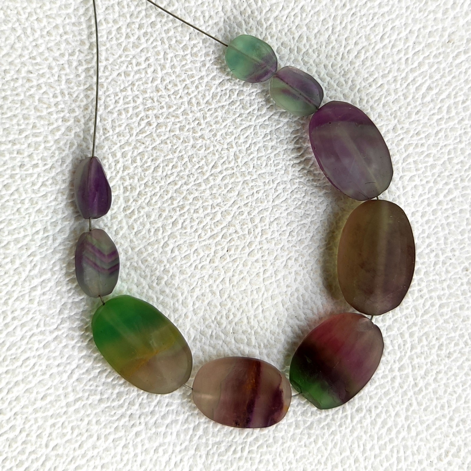 9-19 mm Rainbow Fluorite Unpolished Nugget Beads 5″ Strand Natural Brazil Origin