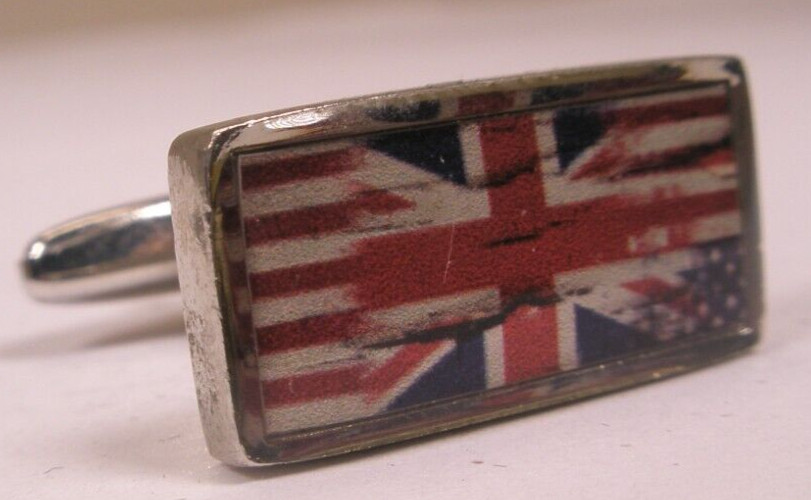 UK United Kingdom Flag Jack SINGLE MODERN Cuff Link replace lost/broken zi17