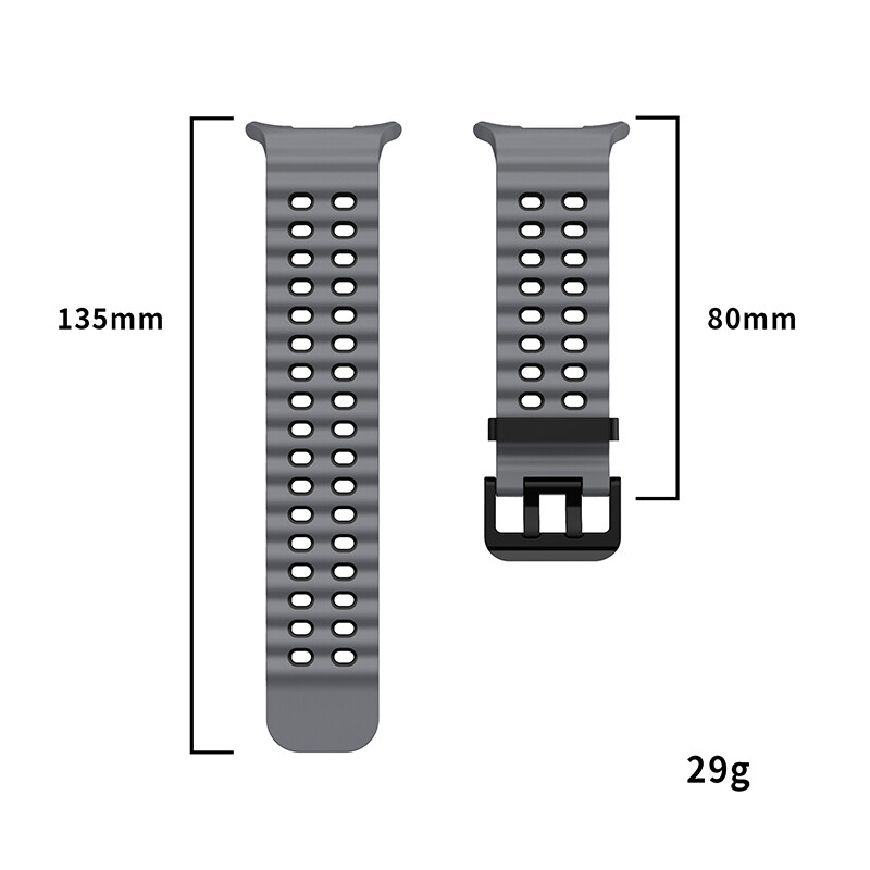 Marine Band For Samsung Galaxy Watch Ultra 47mm Strap TwoColor Silicone Sport