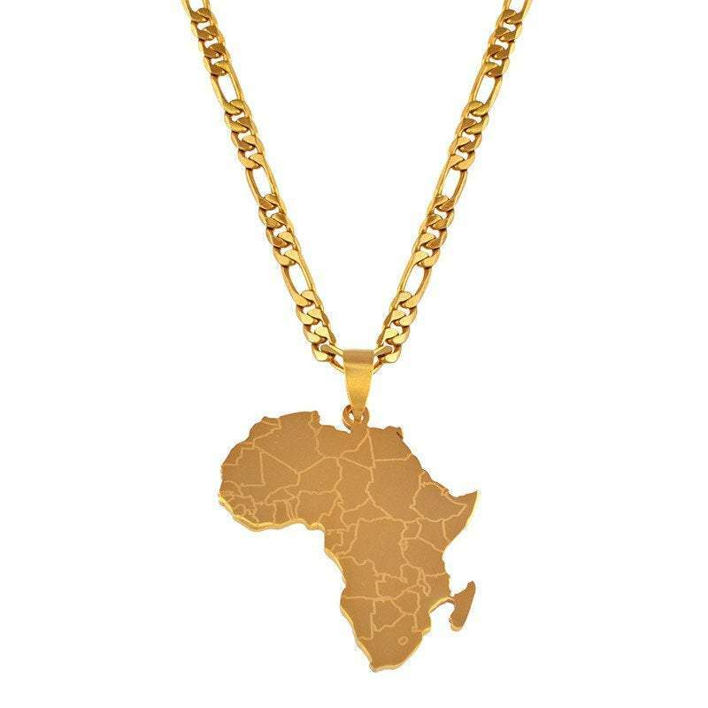 Africa Map Necklace