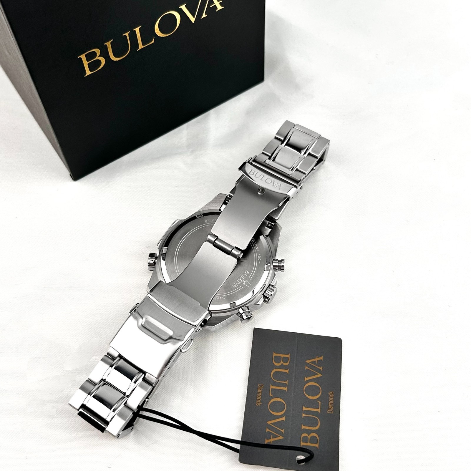 New Bulova Classic Blue Marine Star Stainless Steel 96B256 Men’s Watch (43MM)