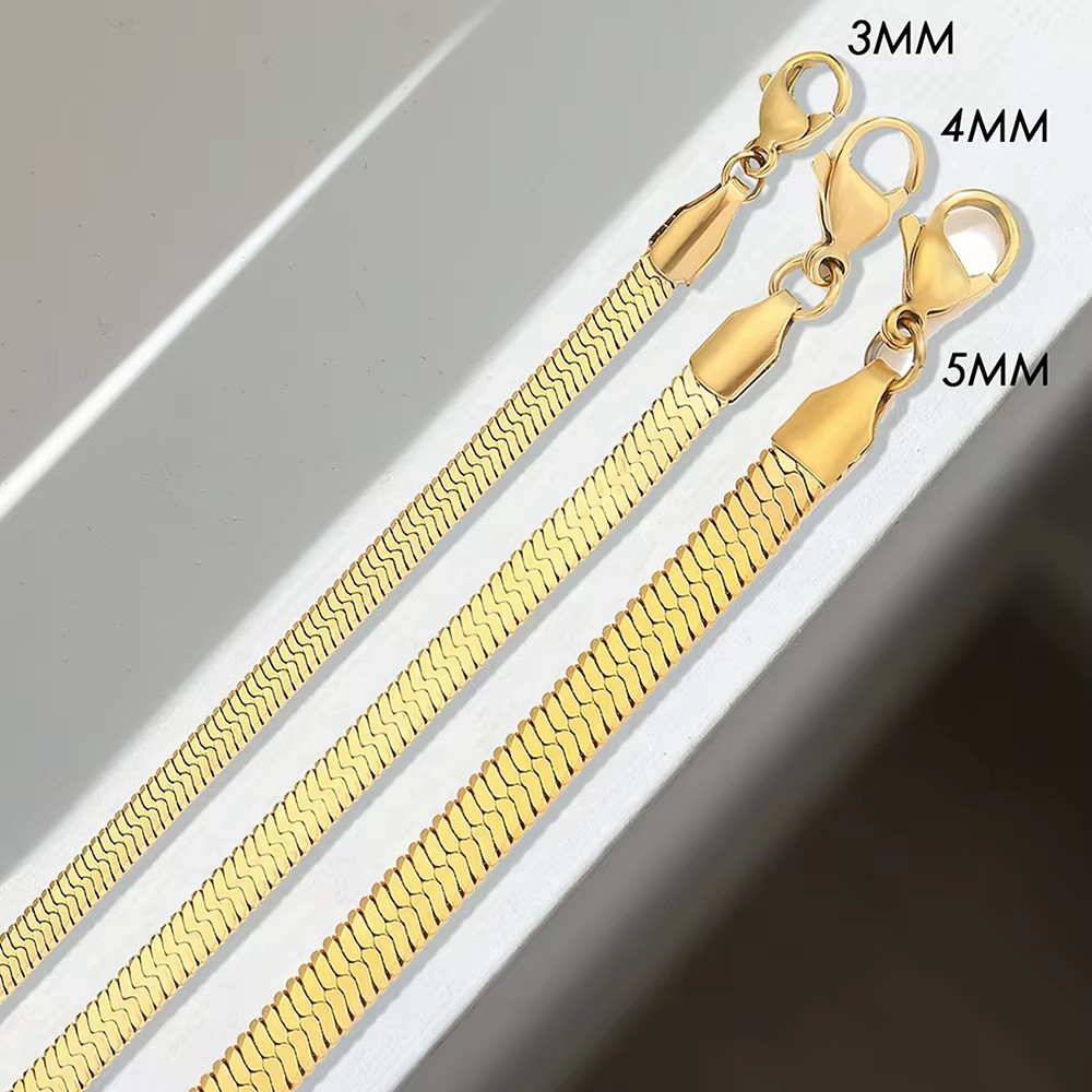 Emanco 4MM Snake Chain Anklet Womens/Girls Beach Chain Stainless Steel Anklet Gi