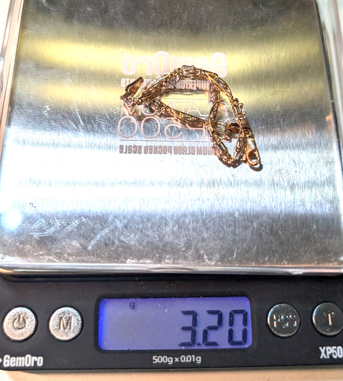 10K YELLOW GOLD AQUAMARINE TENNIS BRACELET 7 INCHES LONG & 3.20 GRAMS