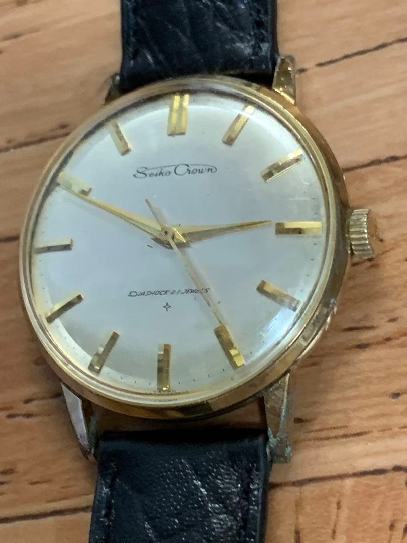 SEIKO CROWN 1 Jewel Hand-Wound 1962 Vintage Mens Watch J15003E Japan