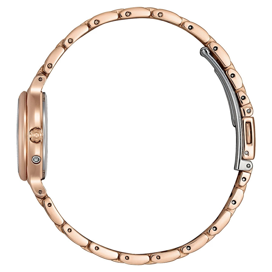 Citizen Wicca KS1-961-11 JDM Solar Radio-Controlled Pink Gold White Dial Ladies