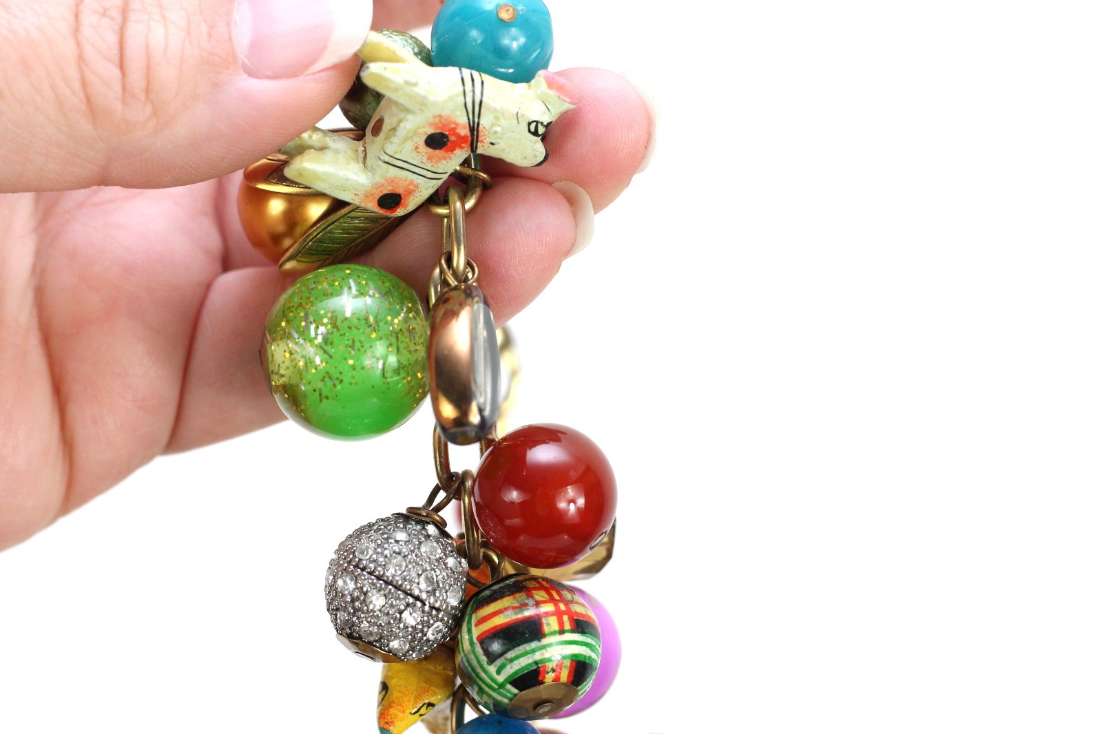 Lenora Dame Chunky Colorful Charm Animal Eclectic Statement Necklace