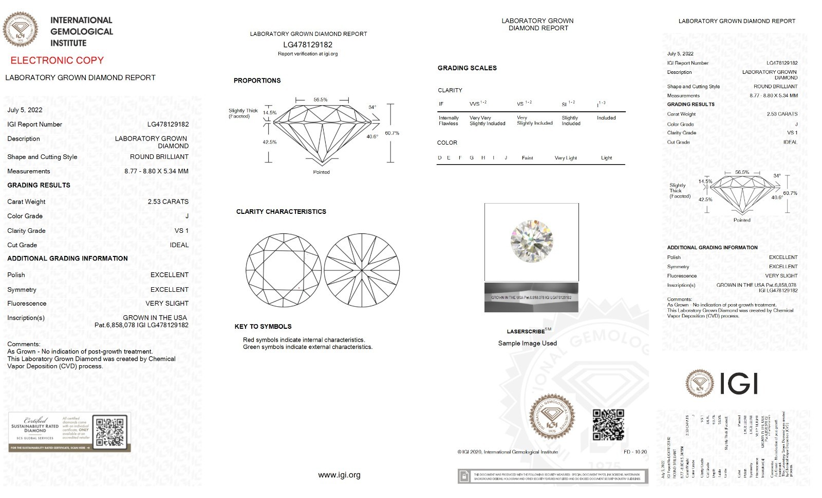 LAB CREATED DIAMOND RING – 14k ROSE GOLD – 2.53 ROUND VS1 RARE CARAT – 6.25 SIZE