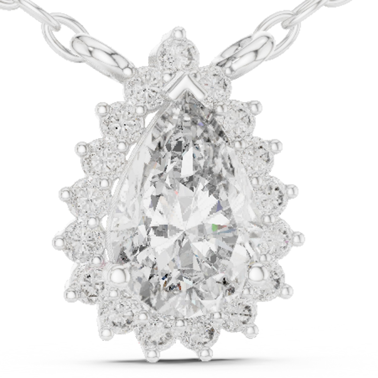Certified VVS1 Lab Grown Diamond Women Elegance Precision Pendant 14K Gold Over