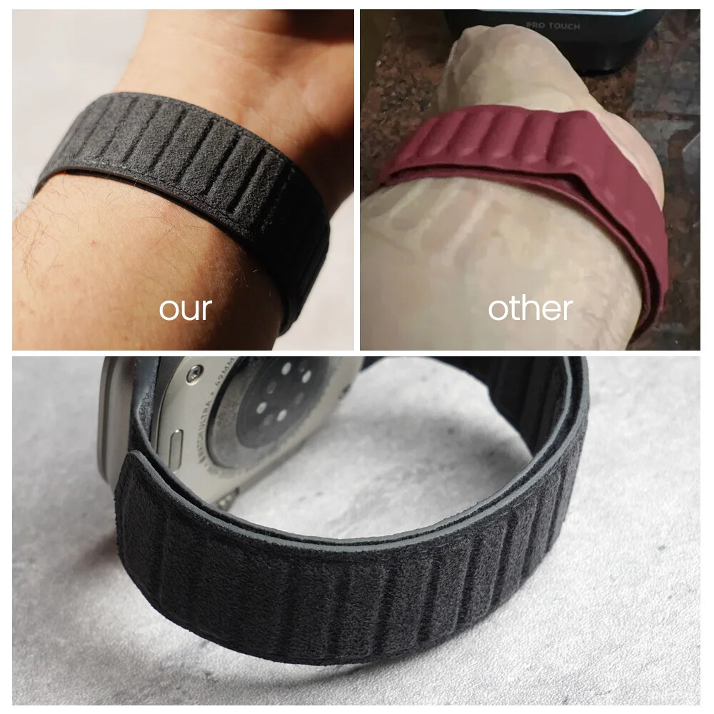 ALCANTARA Magnetic Leather Strap Accessories for Apple Watch