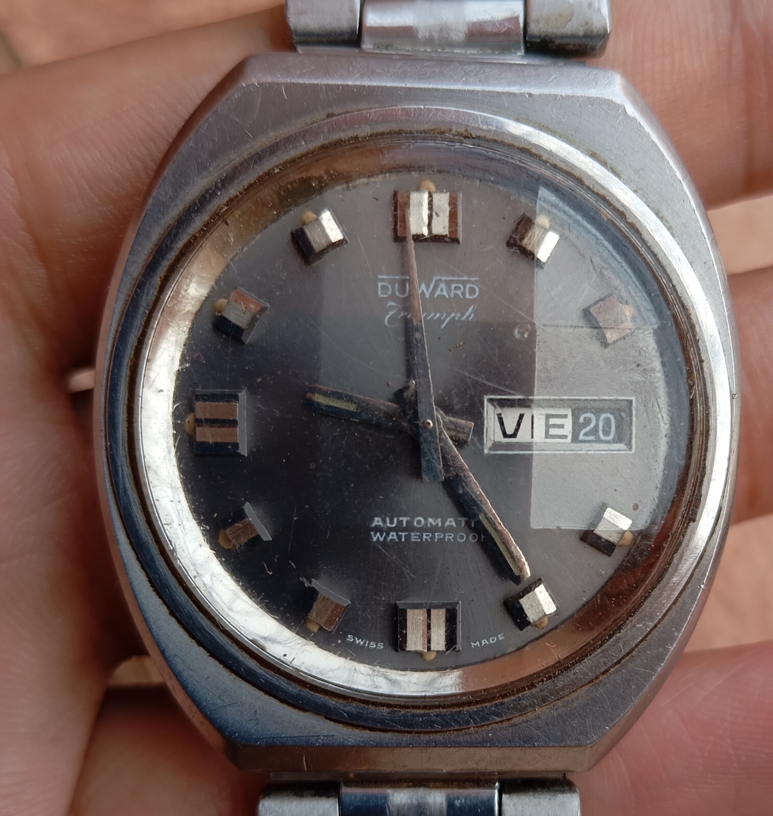 duward water proof automatic eta 2788 vintage watch for repair