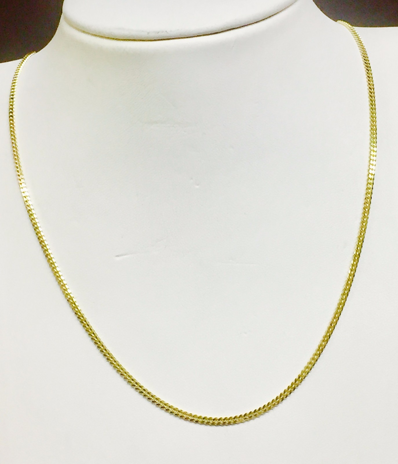 14k Yellow Gold 16″ Solid Gourmette Curb Link 2mm 5.4 gram Pendant Chain Necklac