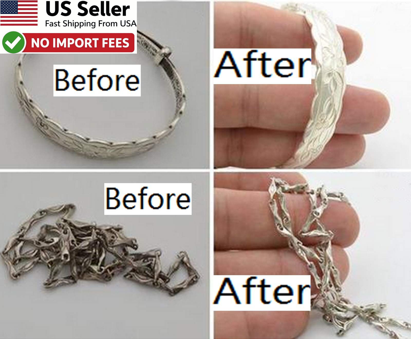 50pcs Jewelry Cleaning Cloth Polishing for Sterling Silver Gold 3.2×3.2″ FROM US