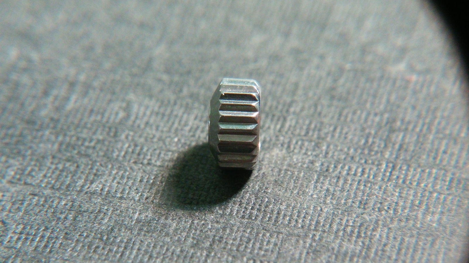 Omega crown stainless steel 4.9mm-5mm (approx) – Genuine, for watch repair
