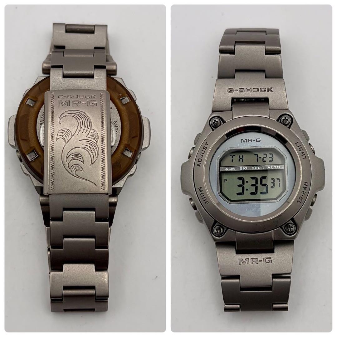 Casio MR-G Jazzy Full Titanium Grey Digital Watch Japan New Battery 0714561