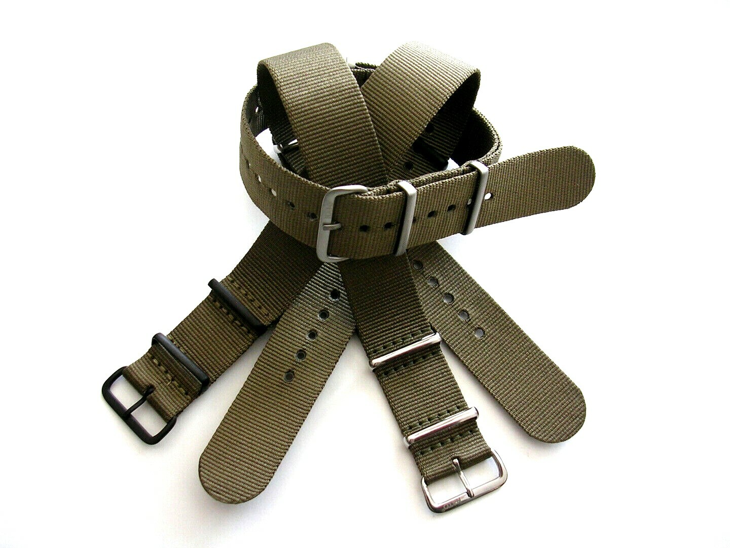 NATO G10 ® Khaki Green HD nylon Military Dive watchband RAF strap bond IW SUISSE