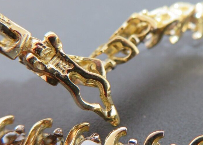10K LADIES DIAMOND TENNIS BRACELET 1.00 tcw 7″ LONG 4.49 MM WIDE 6.42g(6132597-9