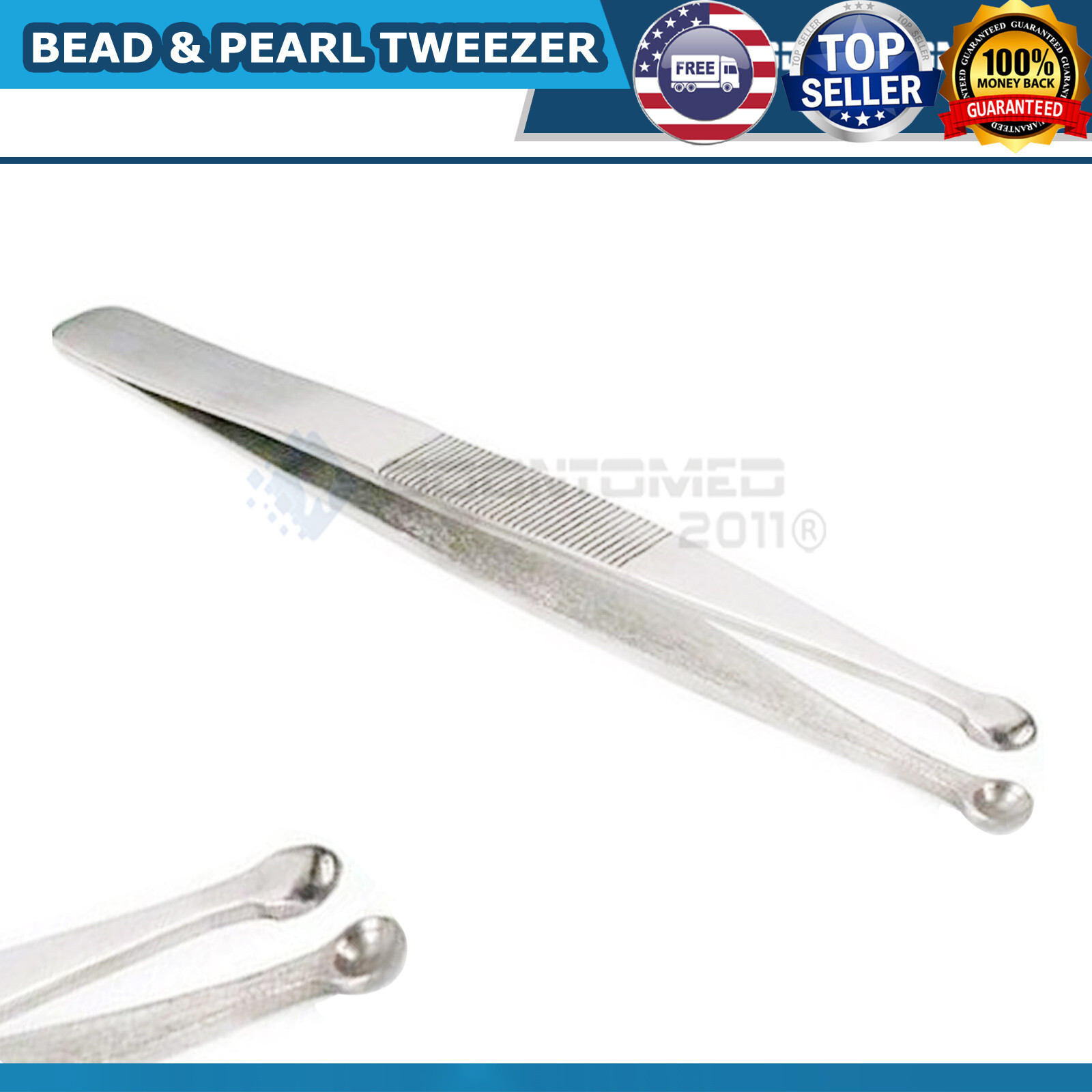 2 PROFESSIONAL JEWELRY BEAD AND PEARL HANDLING TWEEZER / CUP BEADING TWEEZER ODM