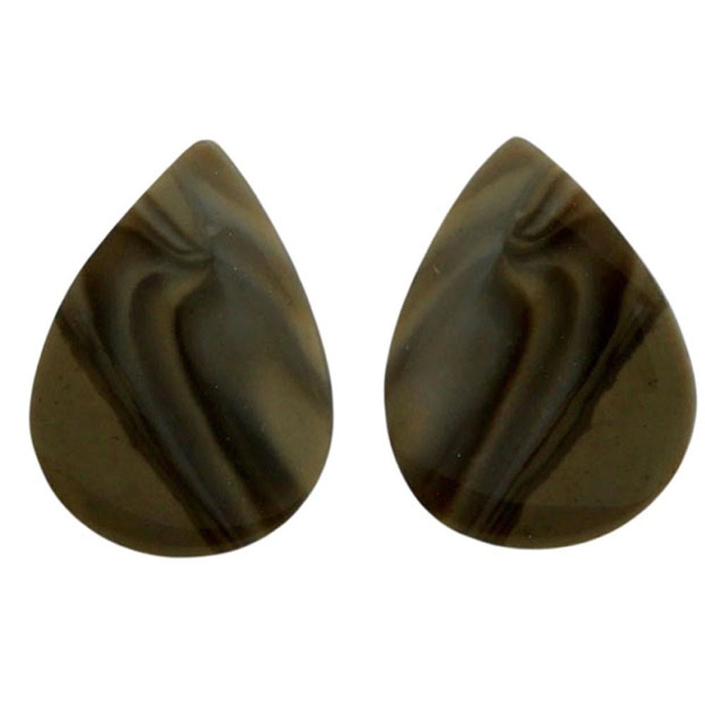 Natural Flint Stone Pair 15.4×20.6×4.3 mm Pear Shape Gemstone LS133-06999