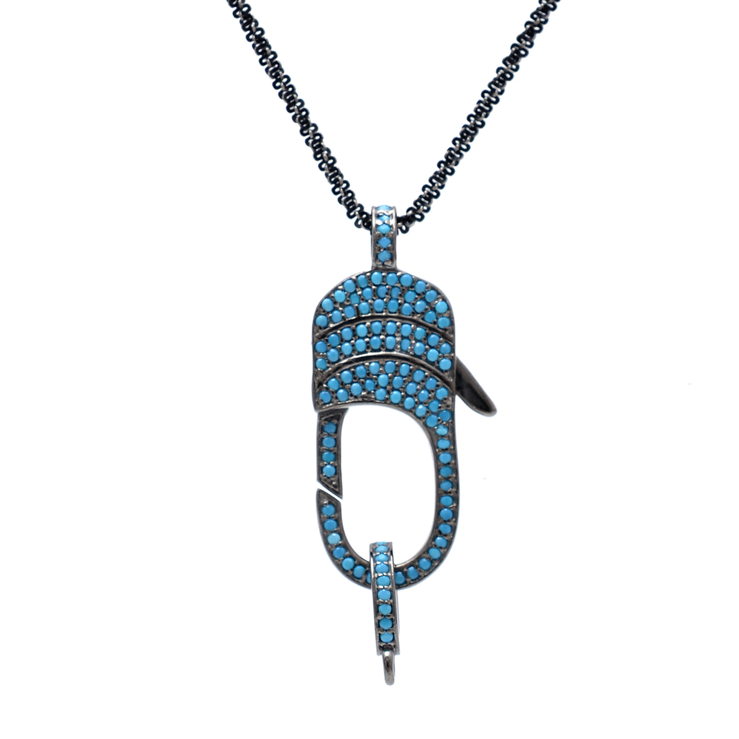 925 sterling silver Pave turquoise clasp,Pave Turquoise Clasp,Components,Clasps