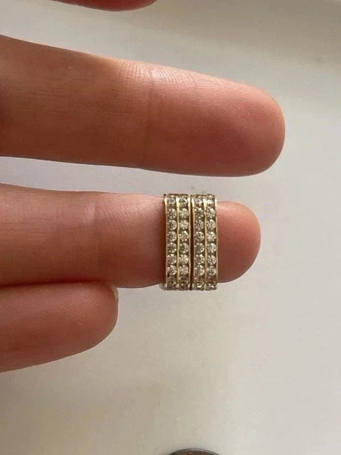 Sparkle Engagement Hoop Earrings Round Cut Simulated Diamond 925 Starling Silver