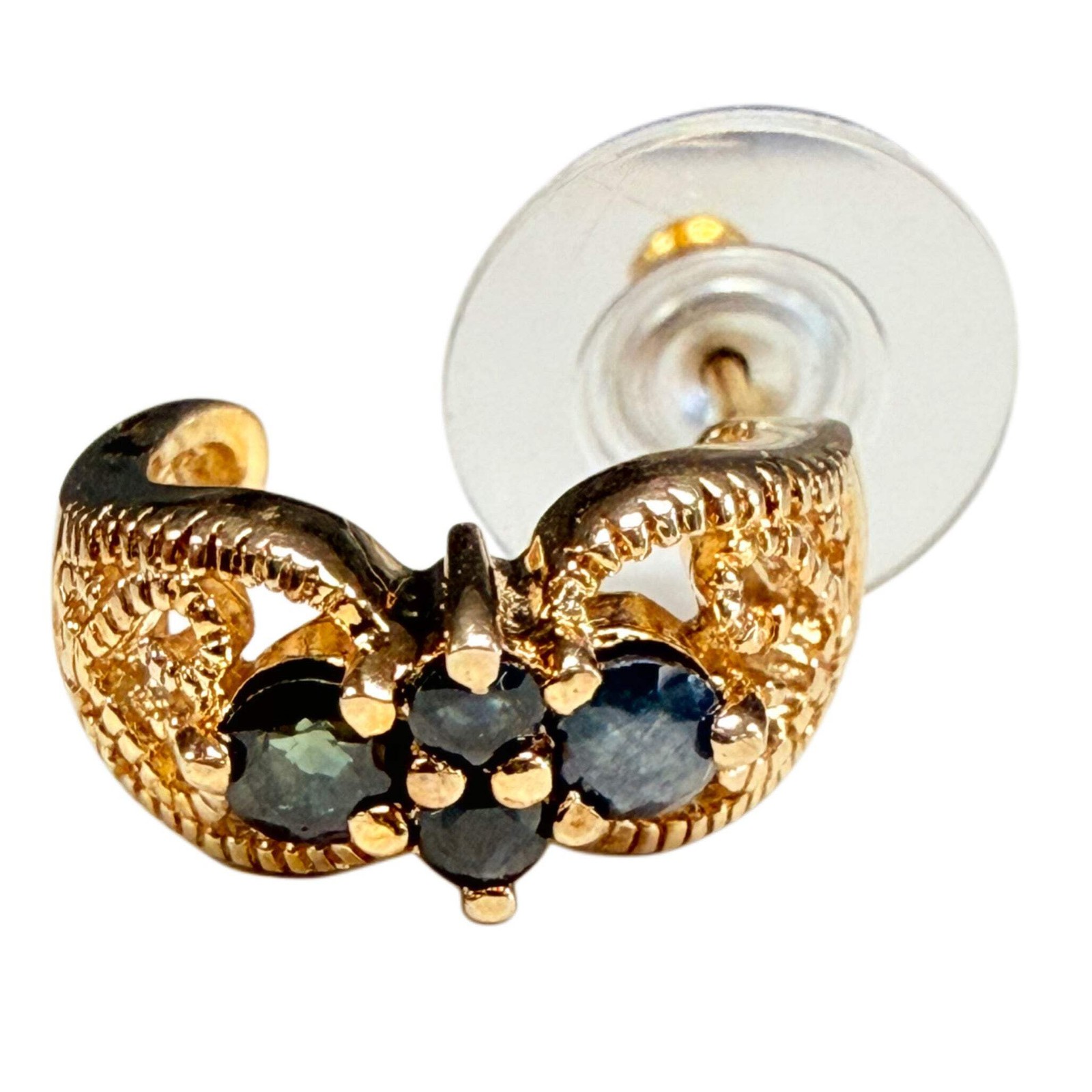 Gold Plated Blue Topaz Earrings
