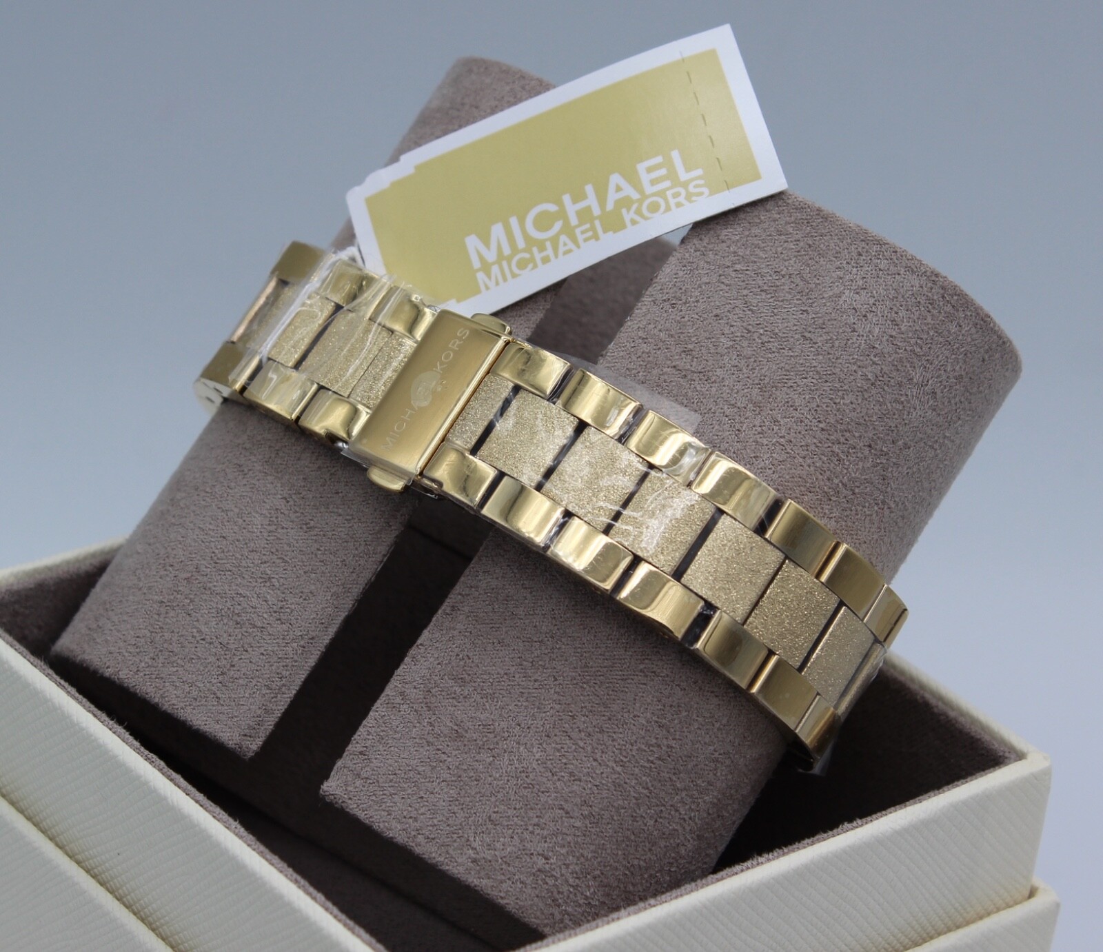 NEW AUTHENTIC MICHAEL KORS RITZ GOLD CRYSTAL CHRONOGRAPH WOMEN’S MK6597 WATCH